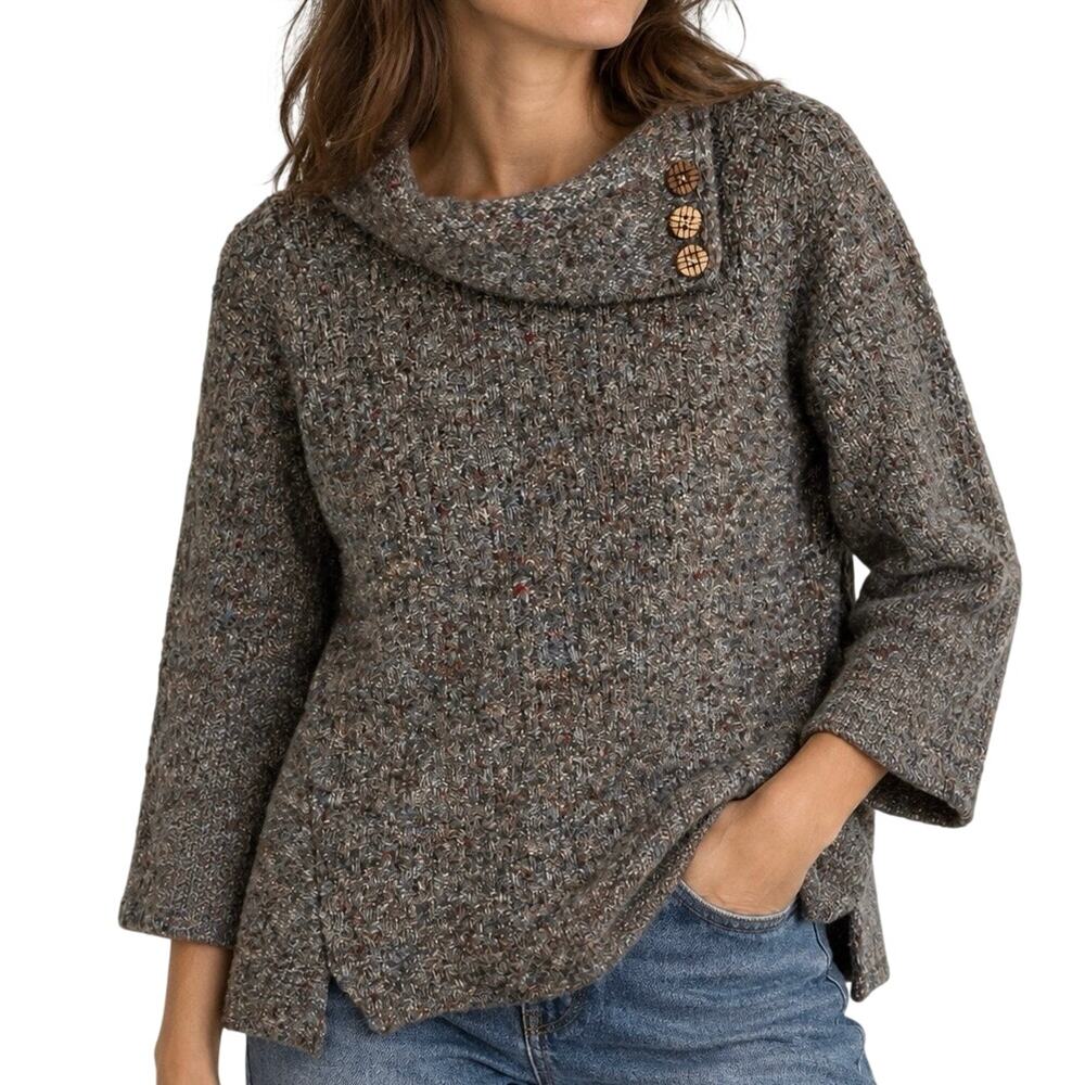 Habitat Sz Small Cozy Knit Wearable Art to Wear Winter Sweater Blouse Shirt Top - Picture 1 of 10